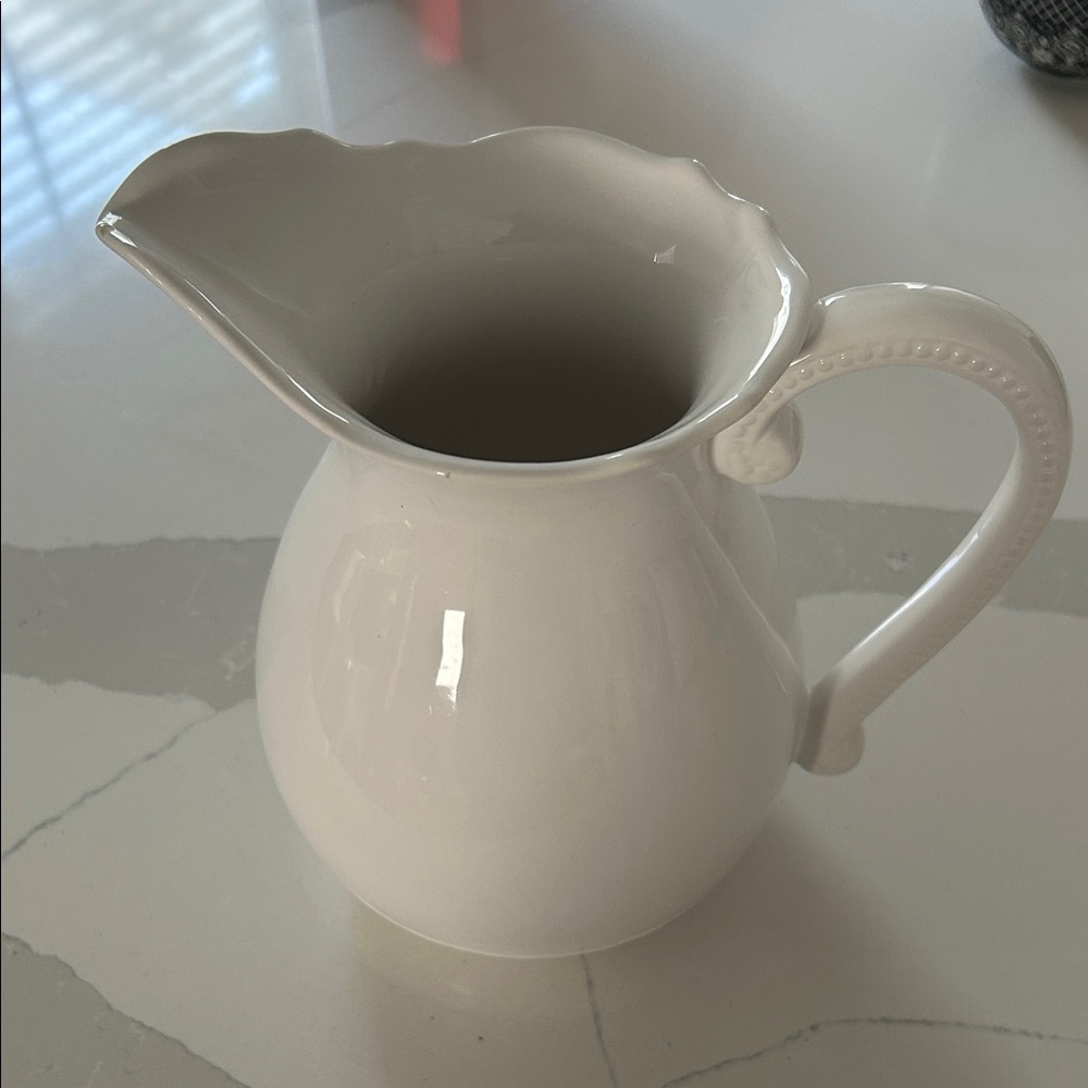 White Porcelain Pitcher